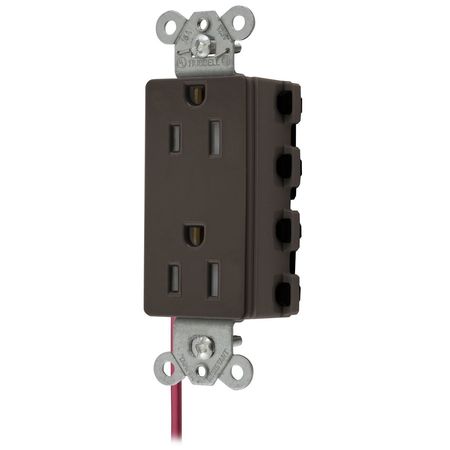 HUBBELL WIRING DEVICE-KELLEMS Straight Blade Devices, Receptacles, Split Circuit, Tamper Resistant, Style Line Decorator Duplex, SNAPConnect, 15A 125V, 5-15R SNAP2152SCTRA